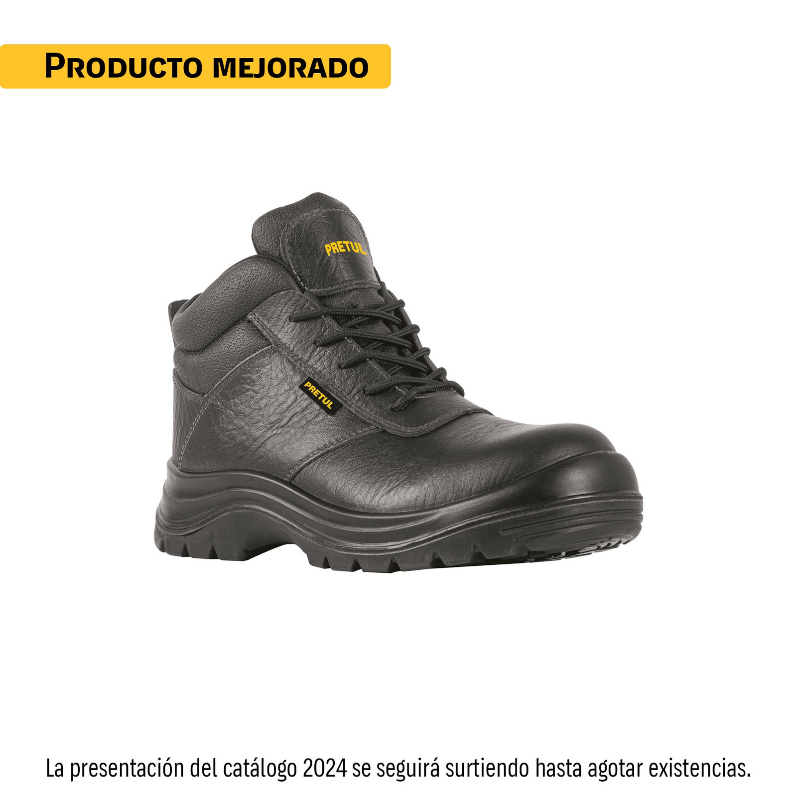 Botas industriales de piel con casquillo de acero