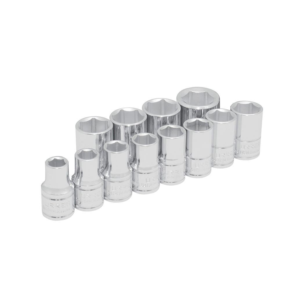 Juego de dados URREA cuadro 1/2 pulgada 12 piezas métricos